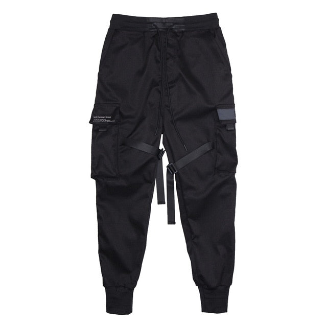 Hemlock Black Cargo Pants for Men Men's Mid-waist Zip Cargo Pants Relaxed Fit Solid Cargo Trousers with Multi-Pocket, Size: 36